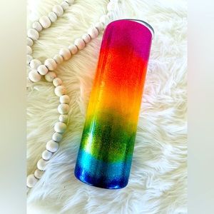 30oz Rainbow Glitter Tumbler